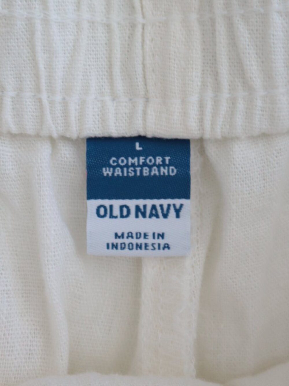 Old Navy White Linen Blend Shorts | L - Picture 2 of 6